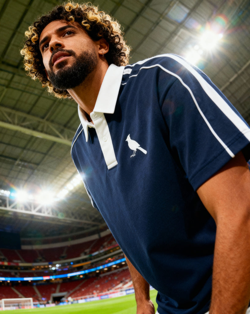Contrast Collar Short-Sleeve Polo Shirt