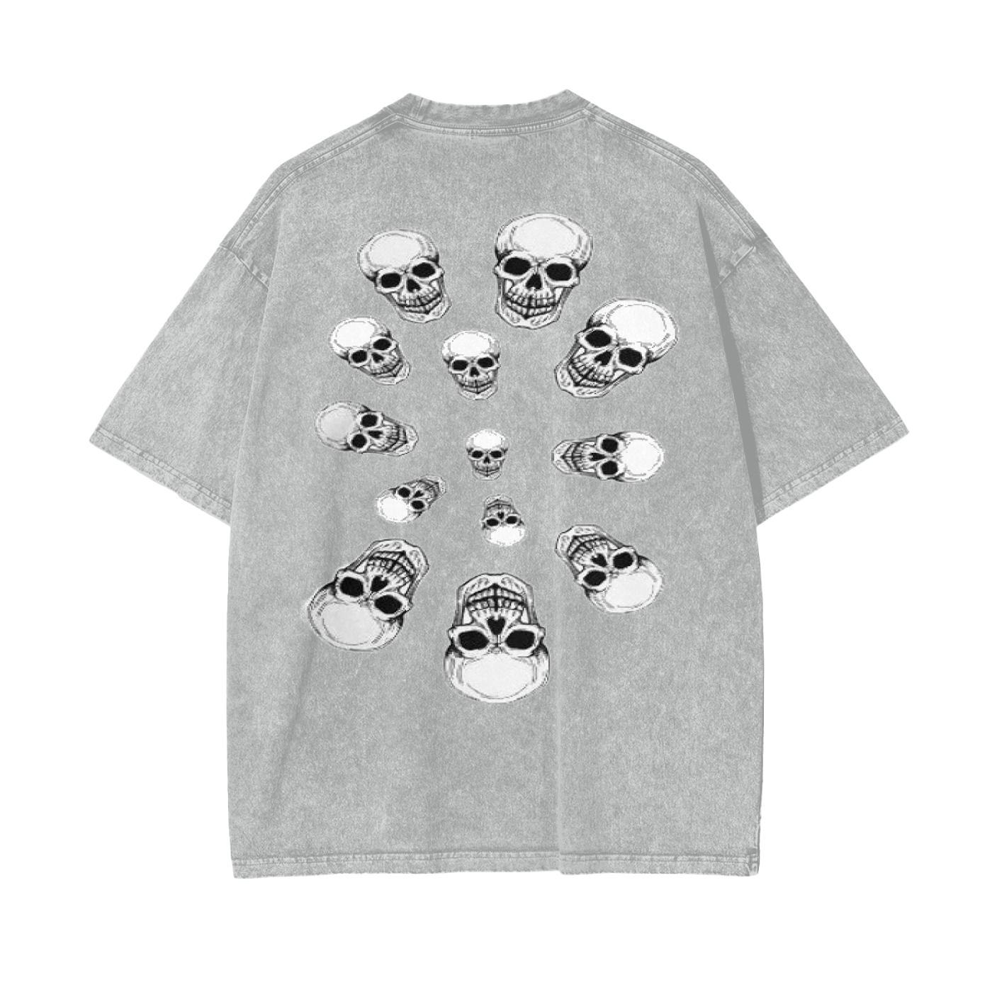 Nephilim Oversize Snow Wash Black Graphic Tee - Heretic - s Streetwear - Cotton - Graphic T-Shirt -  product_type