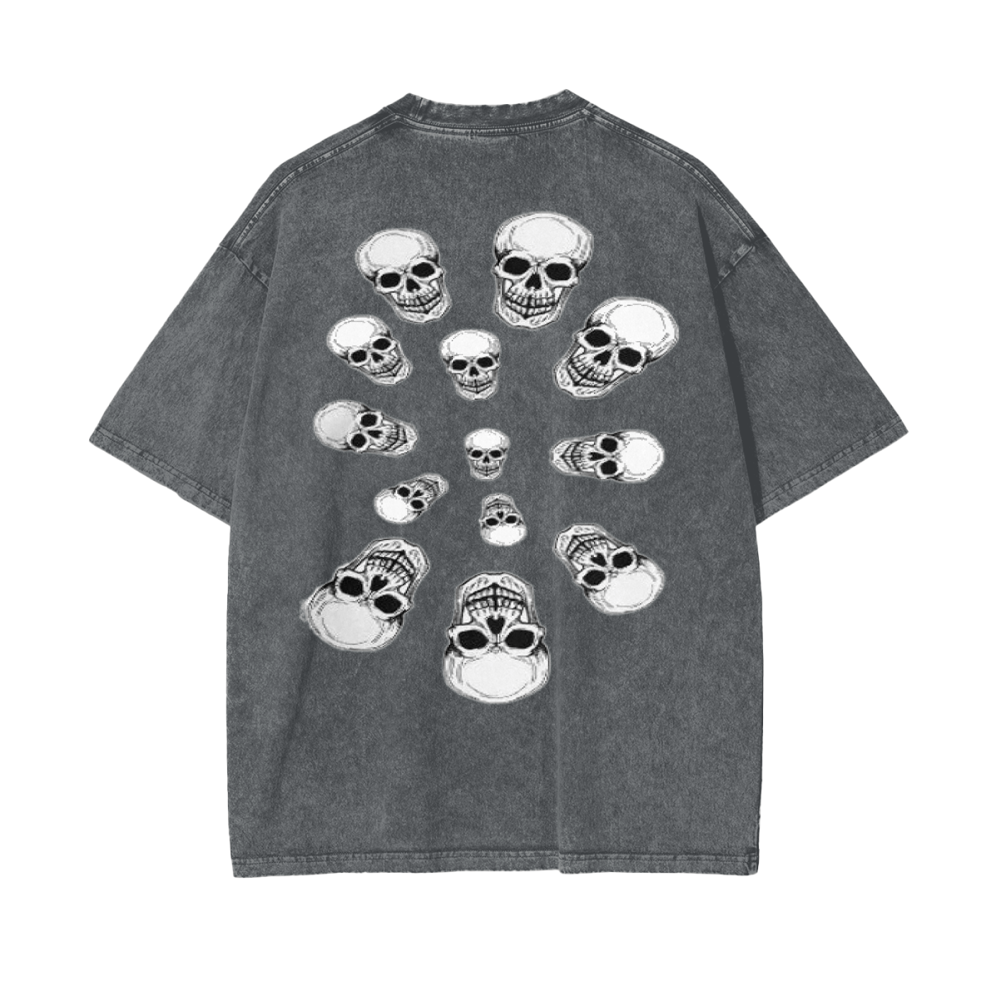 Nephilim Oversize Snow Wash Black Graphic Tee - Heretic - s Streetwear - Cotton - Graphic T-Shirt -  product_type