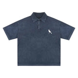 Heretic-s Not Official NBA Heavyweight Snow-Washed Graphic Tshirt Polo Royal Blue / S