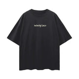 Infinity Links Let Happiness Bloom Oversize Deep Drop Shoulder Tee - 190 GSM Black Beauty / S