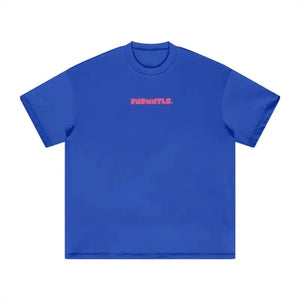 FNDMNTLS. Pink Logo Heavyweight Earth Tone Graphic T-Shirt Colorful Blue / XS