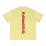 FNDMNTLS. Red Logo Heavyweight Earth Tone Graphic T-Shirt
