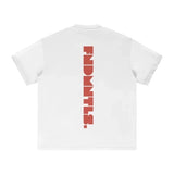FNDMNTLS. Red Logo Heavyweight Earth Tone Graphic T-Shirt