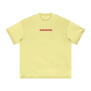 FNDMNTLS. Red Logo Heavyweight Earth Tone Graphic T-Shirt Yellow / XS
