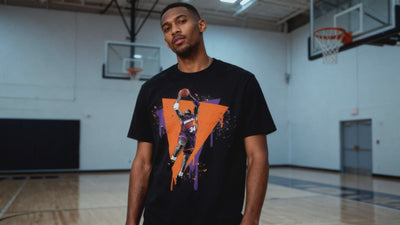 Round Mound of Rebound Essential Cotton T-Shirt
Model in basketball gym

