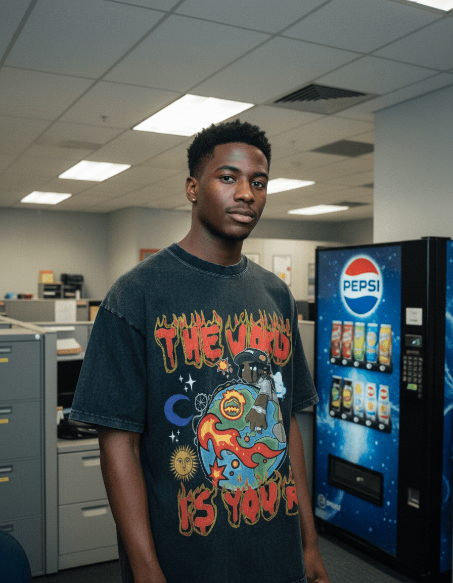 The World is Yours Acid Wash Oversize T-Shirt - Heretic - s Streetwear -  product_type