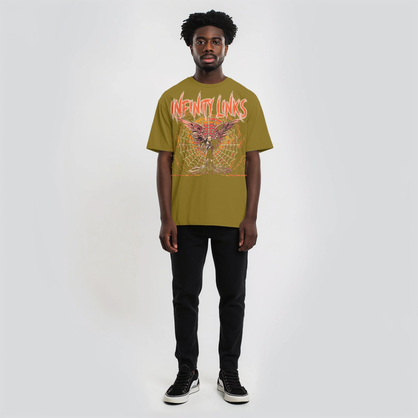 Web of Life Oversize Snow Washed T-Shirt - Heretic - s Streetwear - Casual Fashion - Casual Streetwear -  product_type