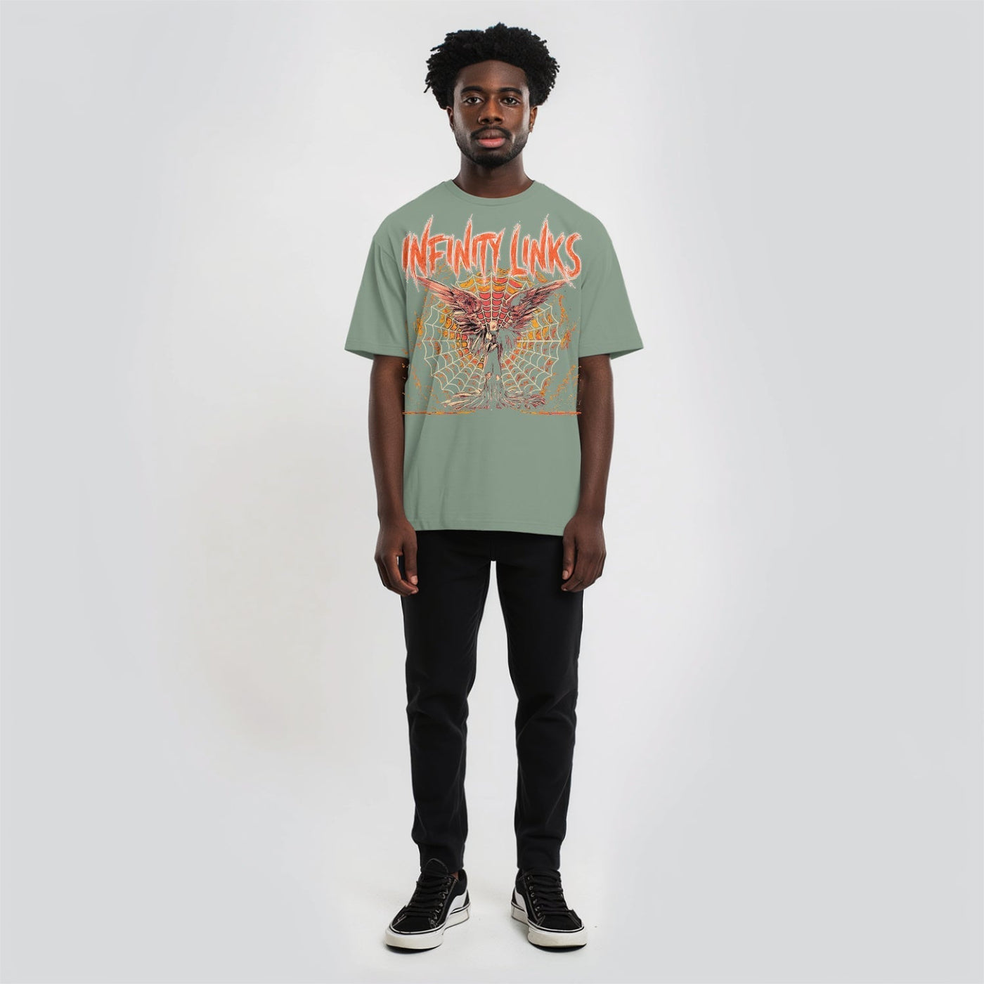 Web of Life Oversize Snow Washed T-Shirt - Heretic - s Streetwear - Casual Fashion - Casual Streetwear -  product_type