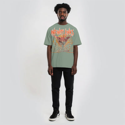 Web of Life Oversize Snow Washed T-Shirt - Heretic - s Streetwear - Casual Fashion - Casual Streetwear -  product_type