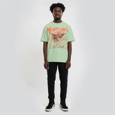 Web of Life Oversize Snow Washed T-Shirt - Heretic - s Streetwear - Casual Fashion - Casual Streetwear -  product_type